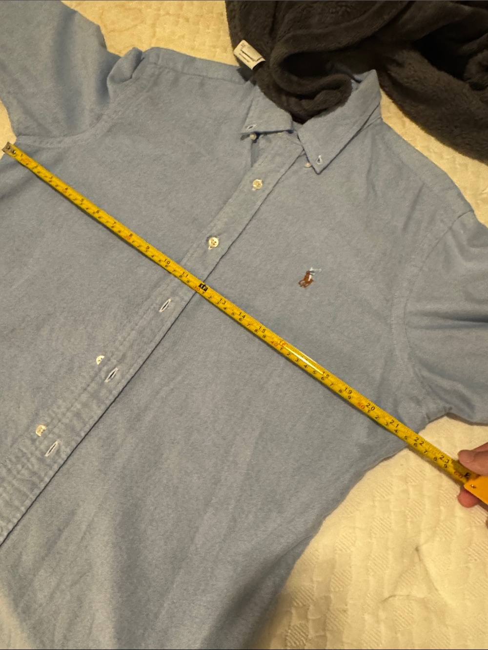 Ralph Lauren Light Blue Button-Down Oxford Shirt with Embroidered Pony